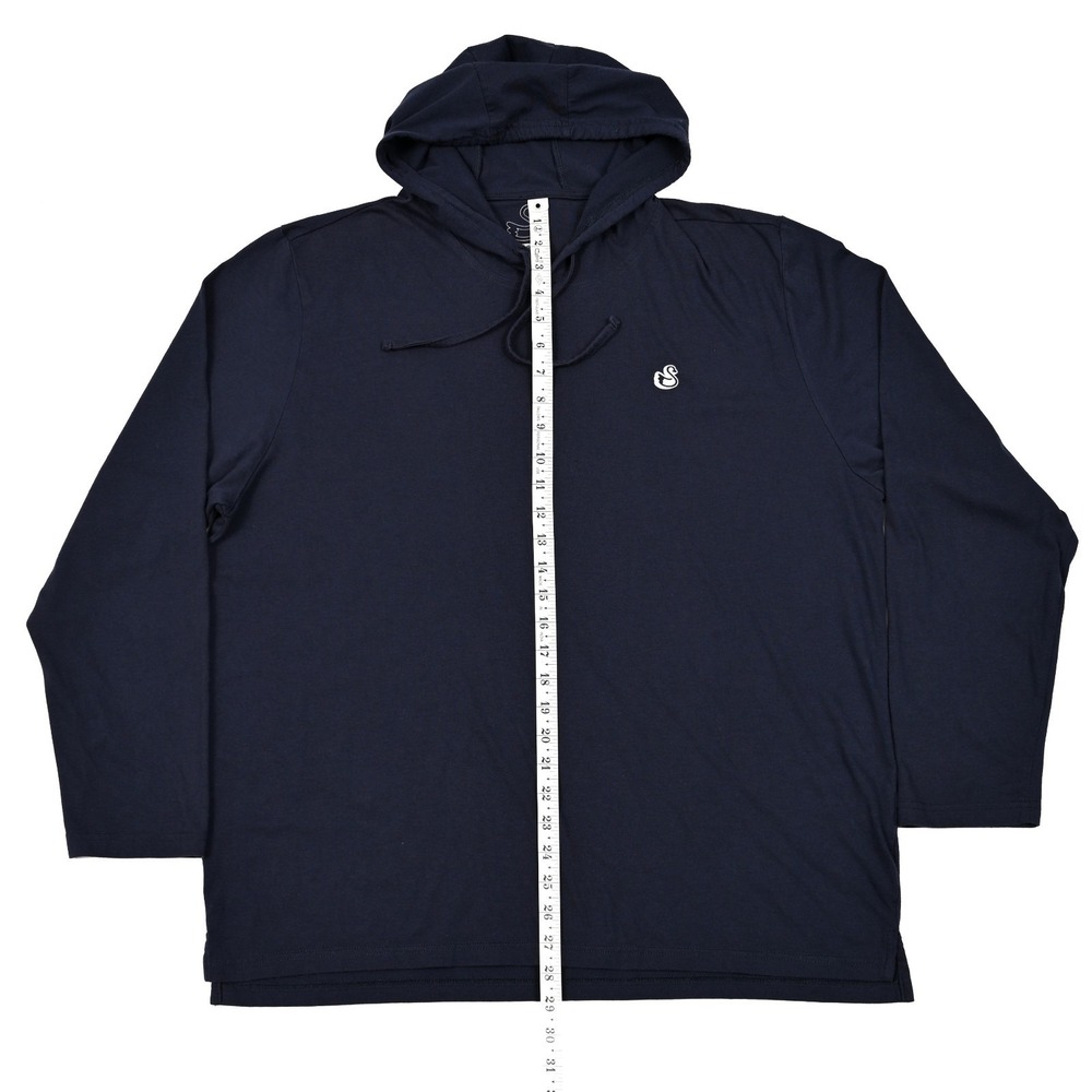 SWANNIES Golf Men's  "Bogey Train" Lightweight Cotton Blend Hoodie Navy 2XL - Picture 3 of 7
